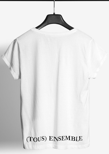 Arkası Tous Ensemble Baskılı Bisiklet Yaka Erkek Tişört