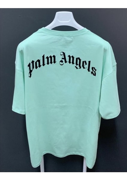 Palm Angels Sırt Göğüs Baskılı Bol Kesim Pamuk Oversize Erkek Tşört fiyatları