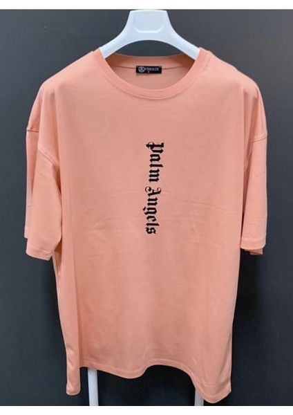 Oversize Bol Kesim Yüzde Yüz Pamuk Sırt Göğüs Baskılı Erkek Tşört