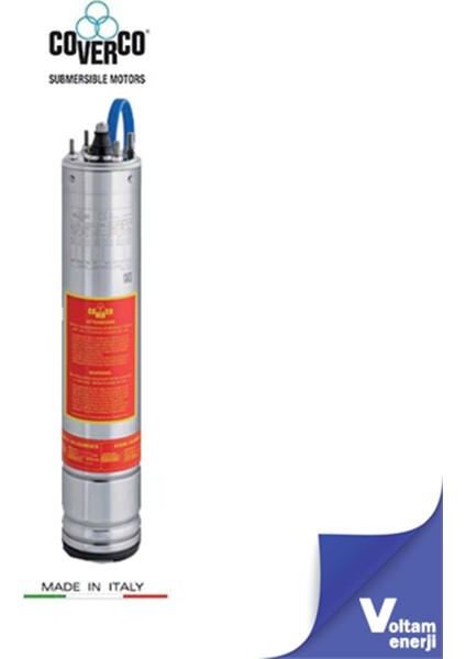 Coverco 4" 1,5hp Trifaze 380 V Ithal Tek Dalgıç Motorları