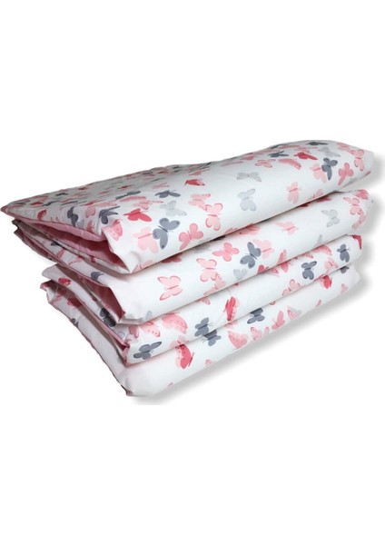 Bebek Çocuk Beşik Kenar Koruma 70 x 110 Park Beşik Için (4 Parça) Bariyer Bumper Kelebekli/pembe fiyatları
