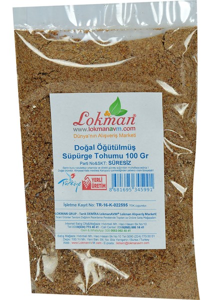 Doğal Öğütülmüş Süpürge Tohumu 100 gr Paket