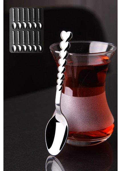 12 Adet Kalpli Çay Kaşığı Set