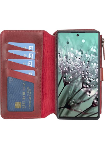 Samsung Galaxy Note 10 Plus Efektli Vişne Fermuarlı Deri Cüzdan Telefon Kılıfı modelleri