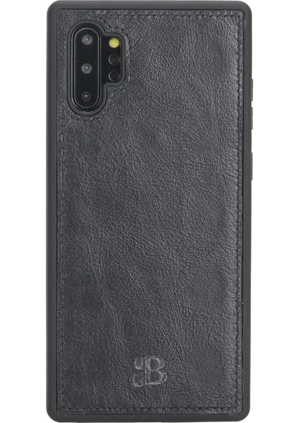 Samsung Galaxy Note 10 Plus Fermuarlı Deri Cüzdan Telefon Kılıfı Siyah