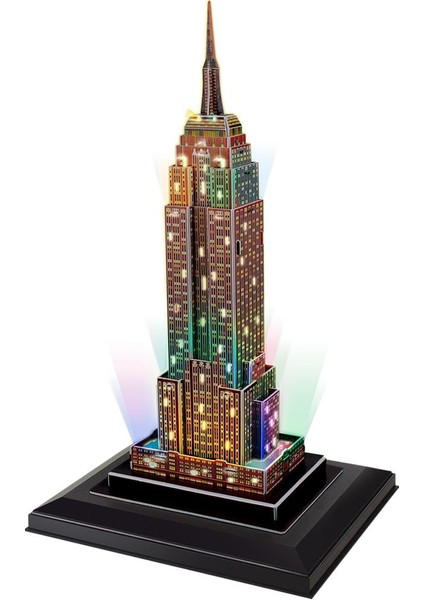 Cubic Fun 3d- 3 Boyutlu Puzzle Empire State Binası - Abd (Led Işıklı)