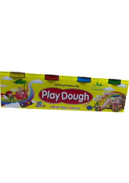 Play Dough 4 Renk, Orta Boy Oyun Hamuru