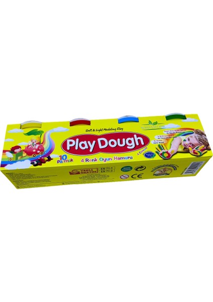 Play Dough 4 Renk, Orta Boy Oyun Hamuru