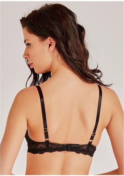 2589 Dantelli Ipli Süngerli Sütyen - Siyah modelleri