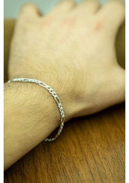 925 Ayar Gümüş Erkek Figaro Bileklik X-1 fiyatları