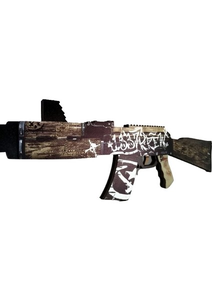 Ahşap Cs-Go Wasteland Rider Ak-47 Lastik Atar Oyuncak Tüfek