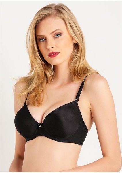 2050 Düz Kumaşlı Sulu Sütyen - Siyah