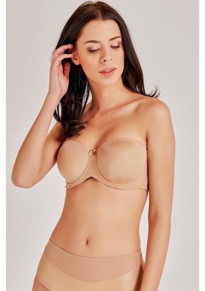 Kadın İnce Süngerli Straplez K.Ten Sütyen 7038