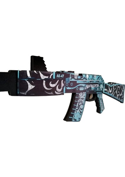 Ahşap Cs-Go Frontside Misty Ak-47 Lastik Atar Oyuncak Tüfek