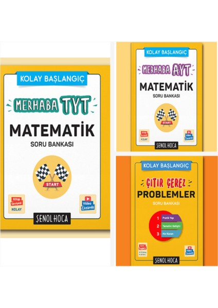 Şenol Hoca Çıtır Çerez Problemler & Merhaba AYT Matematik & Merhaba TYT Matematik Soru Bankası