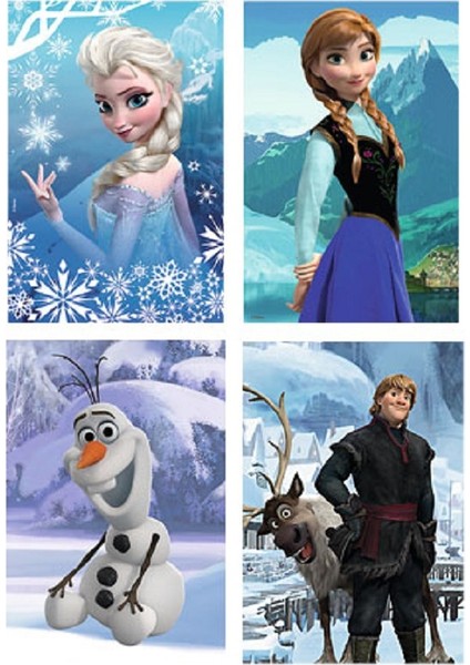 Karlar Ülkesi Lisanslı Çantalı Mini Puzzle Seti Elsa Anna Olaf Kristoff (Çanta+4 Adet Puzzle) modelleri