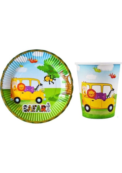 Partipan Safari Tabak Bardak Set 8 Adet