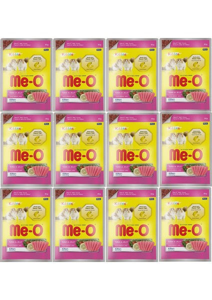 Me-O Me O Jöle Içerisinde Ton Balıklı Yavru 12 x 80 gr Pauch