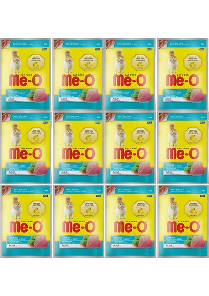 Me-O Me O Jöle Içerisinde Tavuklu 12 x 80 gr Pauch
