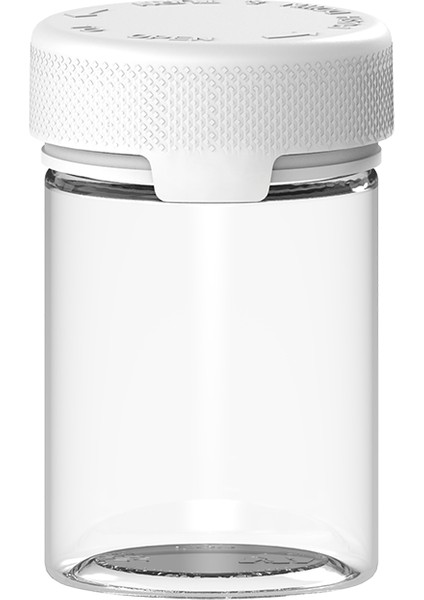 4OZ-118.29 ml 120CC Damgalı Avıator Kap Opak Beyaz Kapaklı Şeffaf Kap 100 Adet