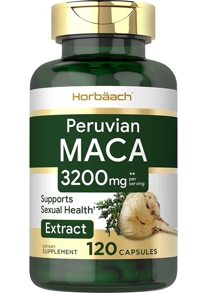 Maca Kök 3200 Mg | 120 Tablet | Erkekler ve Kadınlar Için Peru Maca Özü