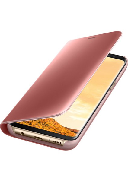 Apple iPhone Xs Max Uyumlu Clear View Aynalı Kapaklı Kılıf Rose Gold fiyatları