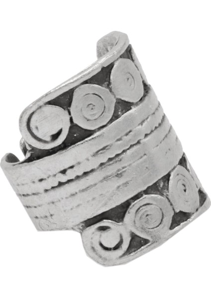 Kadın Antik Gümüş Kaplama Ayarlanabilir Bohem Yüzük