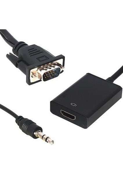 PM-18637 VGA Erkek To HDMI Dişi Dönüştürücü Kablo