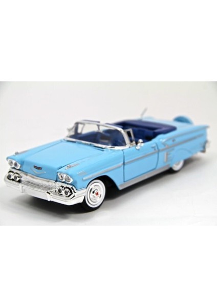 1958 Chevrolet Impala Mavi 1/24 Model Araba fırsatları