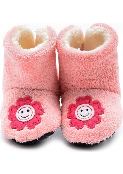 Fuşya Papatya Nakışlı Kürklü Ev BOTU-F-825