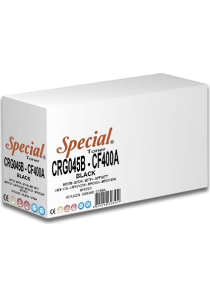 CRG045 Siyah CF400A-201A-UNIVERSAL Toner 1,5k