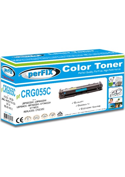 Pf CRG055C Chipsiz Mavi Toner 2,1k