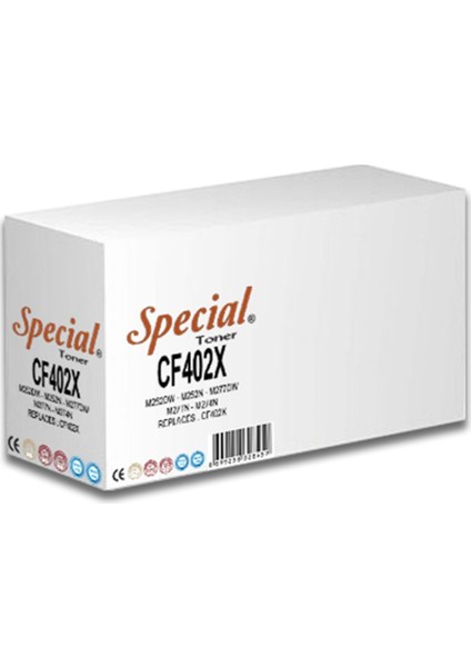 Toner CF402X CRG045HY Sarı 201X Yüksek Kapasite 2,3k