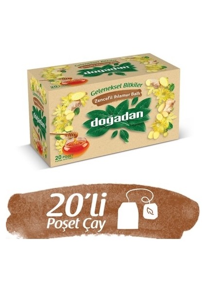 Zencefil Ihlamur Ballı Çay x 3 Adet