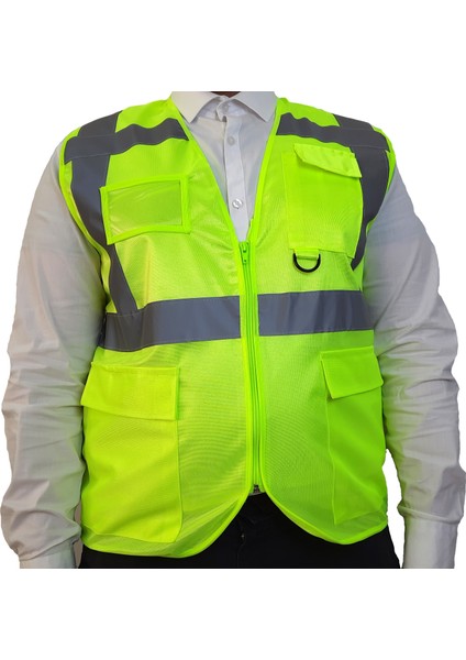 Reflektörlü Ikaz Yeleği Cepli Askılı Isimlikli modelleri