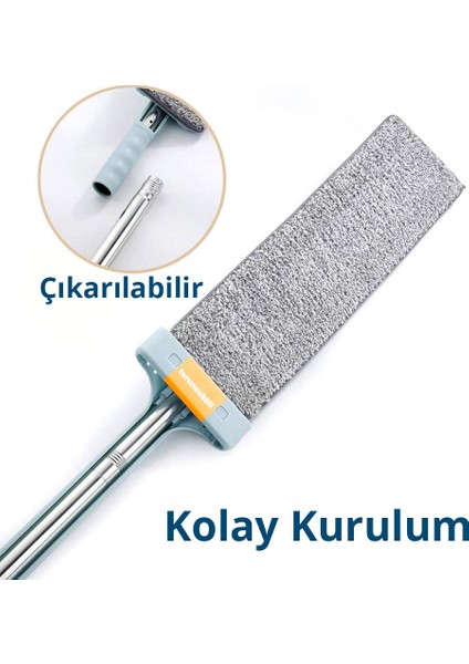 Turuncukoli Çekmekli Yersil Çok Amaçlı Mop Yer, Duvar, Cam Temizliği -Çok Yönlü Paspas indirimleri