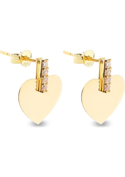 14 Ayar Mini Kalp Küpe