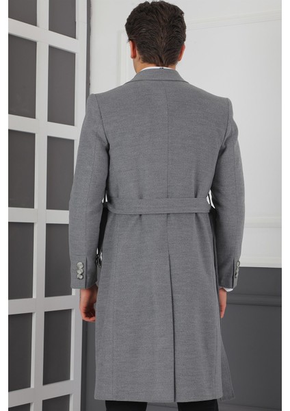 PLT8382 Dewberry Erkek Palto-Gri indirimleri