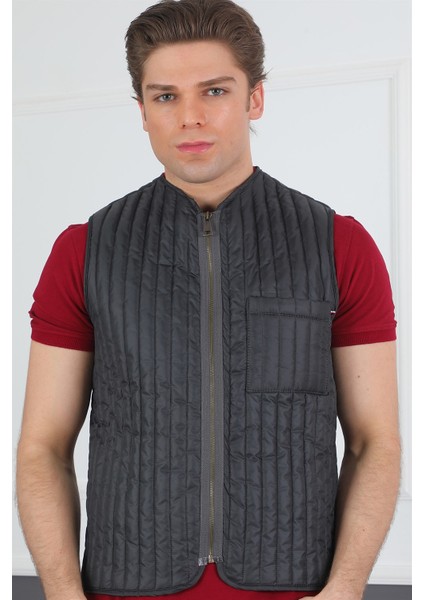 Y8611 Dewberry Erkek Yelek-Antrasit