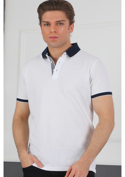 T8579 Dewberry Erkek T-Shirt - Beyaz