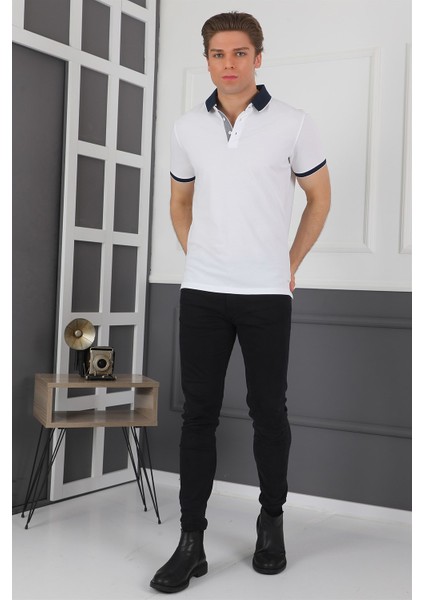 T8579 Dewberry Erkek T-Shirt - Beyaz modelleri