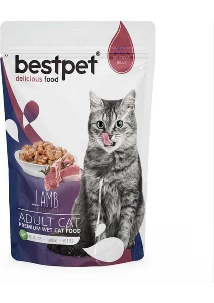 Adult Jelly Pouch Kuzulu Kedi Maması 85 gr 9'lu Set