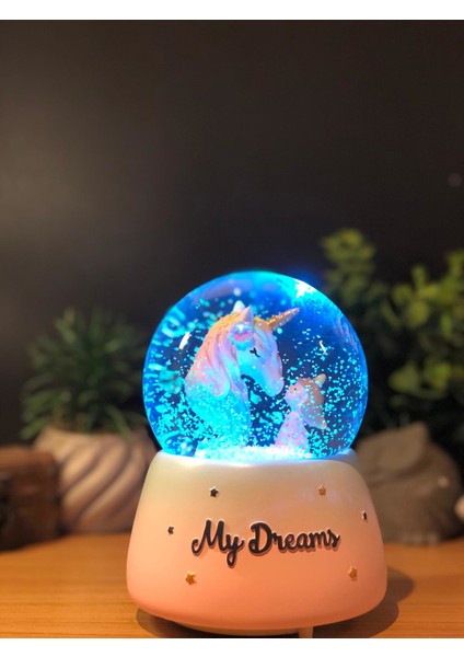 Çiko Toys Unicorn Atlı ve Sevimli Kız Büyük Boy Püskürtmeli Kar Küresi fiyatları