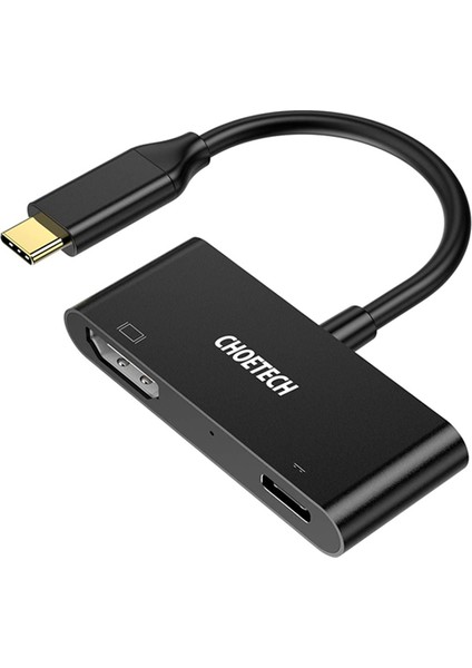 Type C To Pd/hdmı Çevirici Dönüştürücü Adaptör Siyah HUB-M03BK