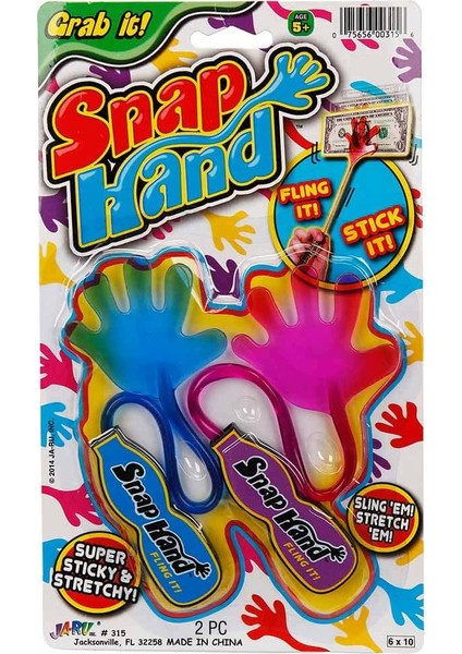 2'li Eğlenceli Yapışkan El - Pembe - Mavi