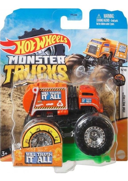 Monster Trucks 1:64 Arabalar Will Trash It All GJD81
