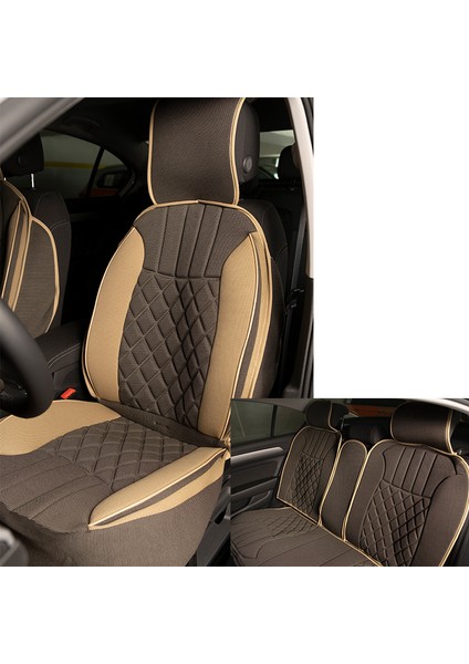 Elegance 5'li Minder Koyu Bej-Bej / KLMNY540