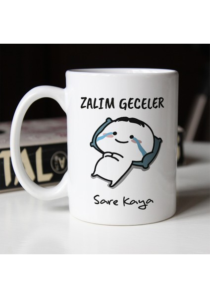Kişiye Özel Hediye Isimli Zalım Geceler Baskılı Kupa Bardak 6229