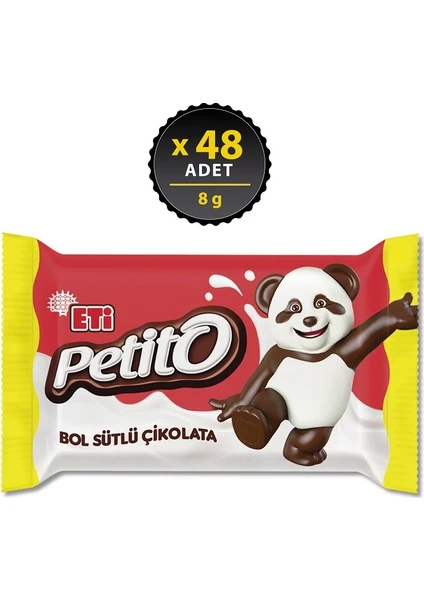 Petito Bol Sütlü Çikolata 8 g x 48 Adet