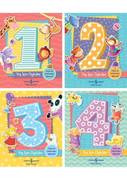 1-2-3-4 Yaş Için Öyküler 4 Kitap Set